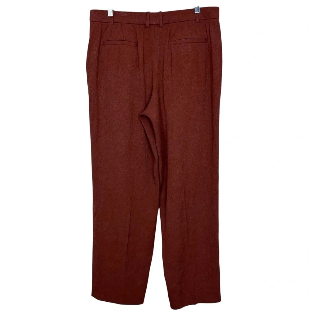 JOSEPH Trina Crepe Linen Stretch Straight Leg Ankle Pant Size FR 42 US 10 - Picture 7 of 10